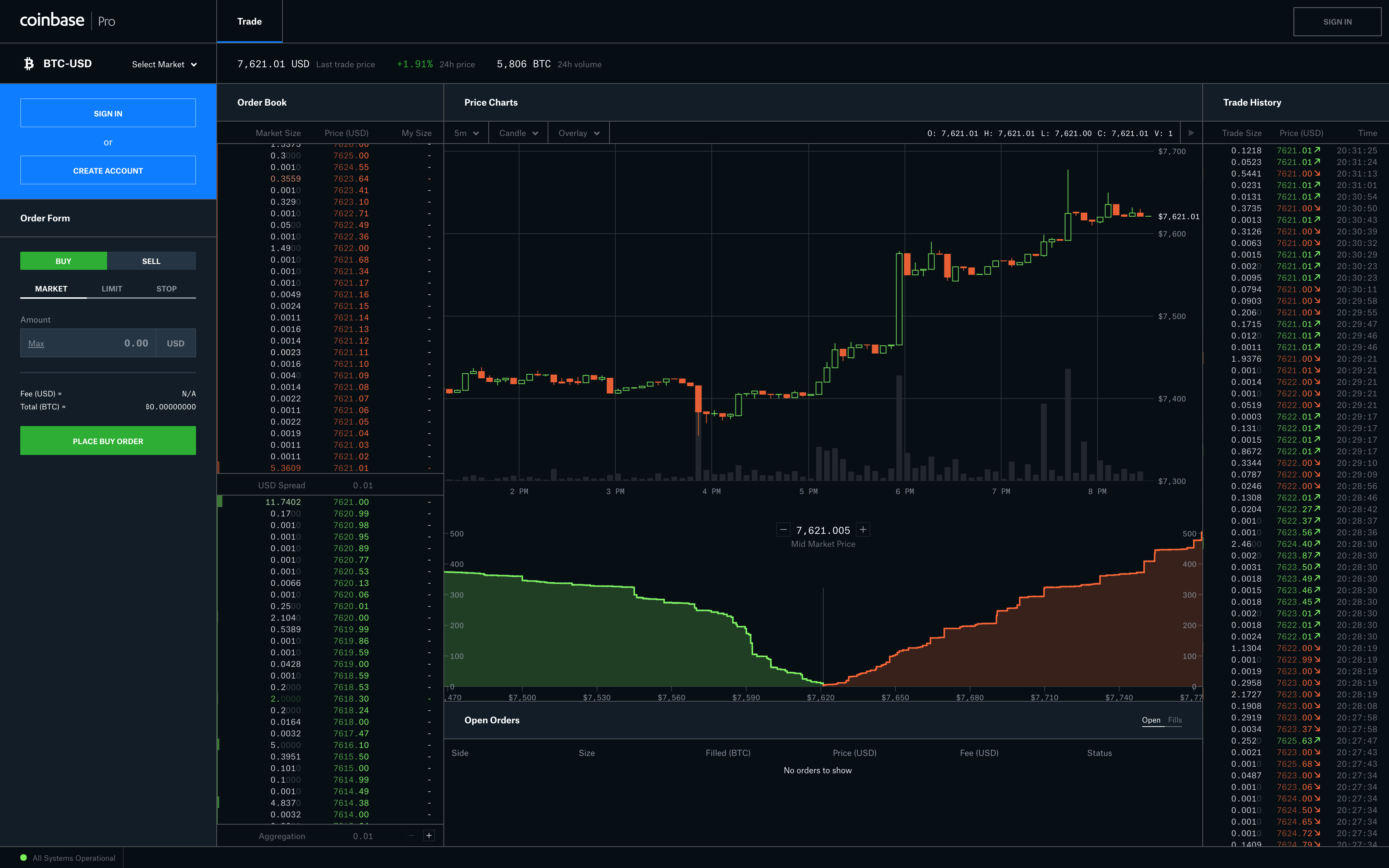 Coinbase screenshot